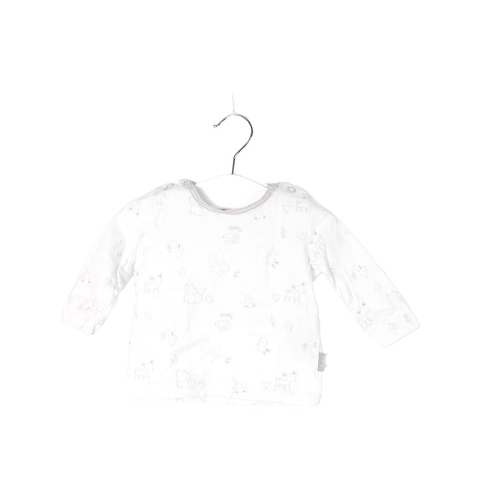 A White Long Sleeve Tops from Sigikid in size 0-3M for neutral. (Front View)