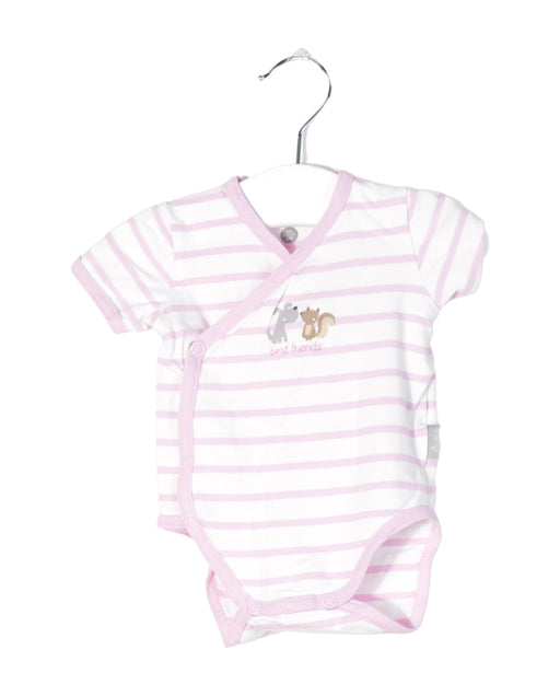 A White Short Sleeve Bodysuits from Sigikid in size 0-3M for girl. (Front View)