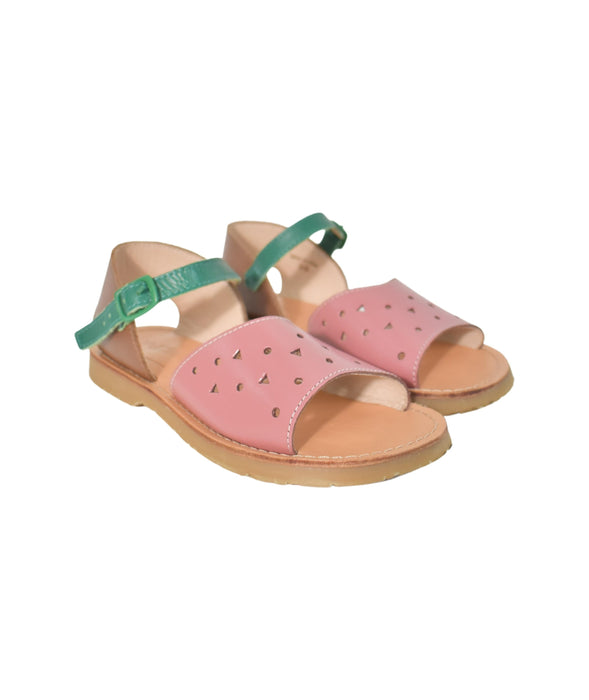 A Pink Sandals from We A Family in size 5T for girl. (Back View)