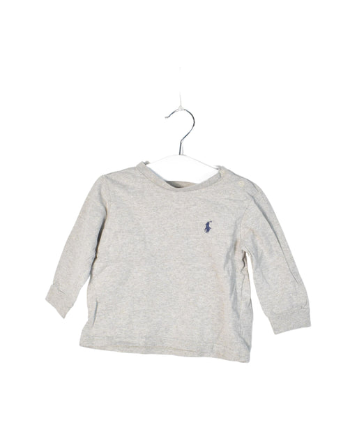 A Grey Long Sleeve Tops from Ralph Lauren in size 3-6M for neutral. (Front View)