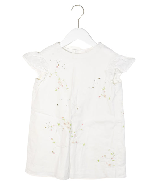 A White Short Sleeve Dresses from Bonpoint in size 6T for girl. (Front View)