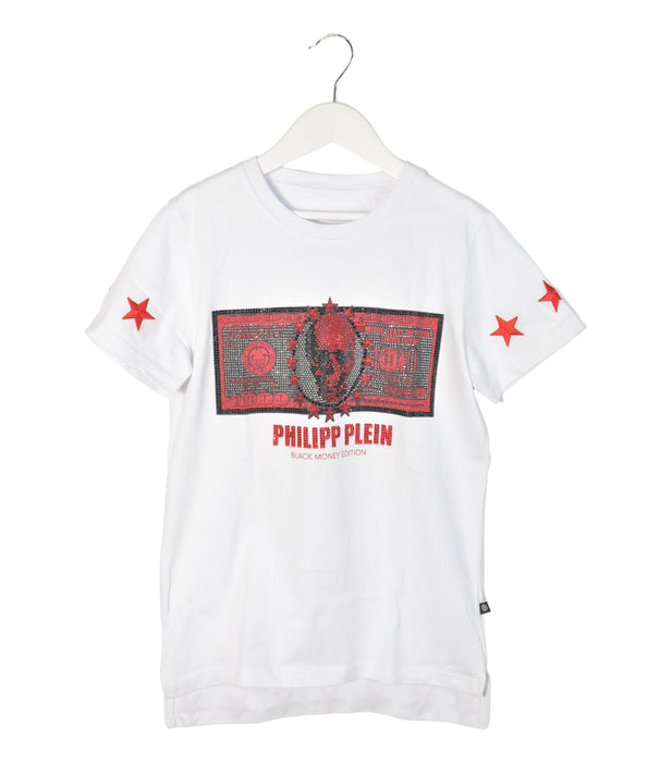 A White Short Sleeve T Shirts from Philipp Plein in size 10Y for neutral. (Front View)
