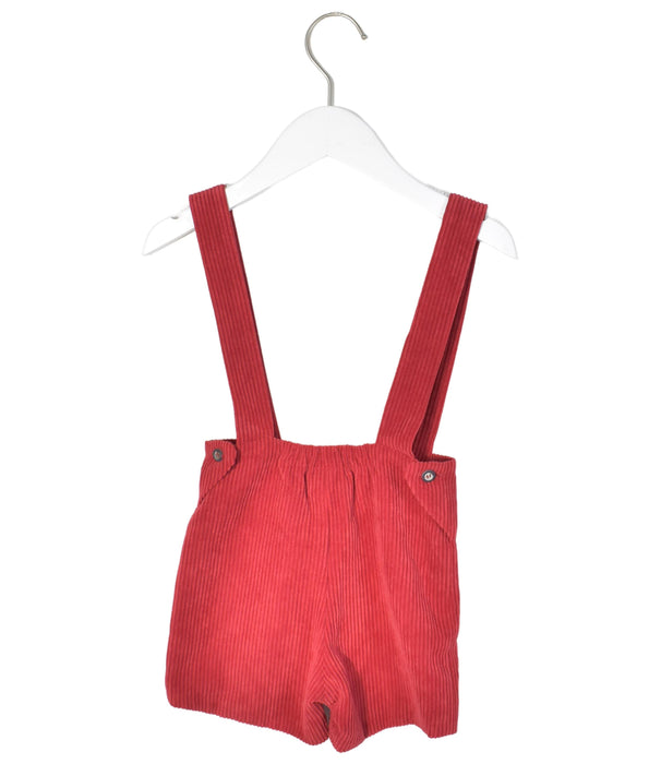 A Red Overall Shorts from Paz Rodriguez in size 12-18M for neutral. (Back View)