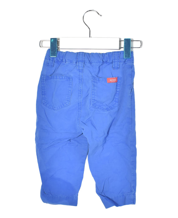 A Blue Casual Pants from Seed in size 12-18M for boy. (Back View)