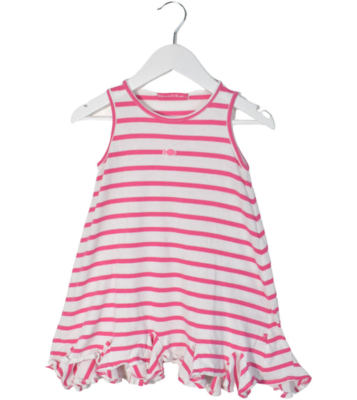 A Pink Sleeveless Dresses from Weekend à la mer in size 4T for girl. (Front View)