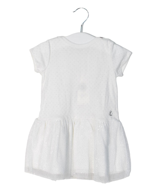 A White Short Sleeve Dresses from Petit Bateau in size 3-6M for girl. (Front View)