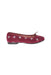 A Red Flats from Repetto in size 6T for girl. (Front View)