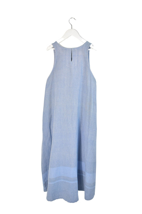 A Blue Sleeveless Dresses from Hatch in size S for maternity. (Back View)