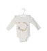 A White Long Sleeve Bodysuits from Lindex in size 3-6M for girl. (Front View)