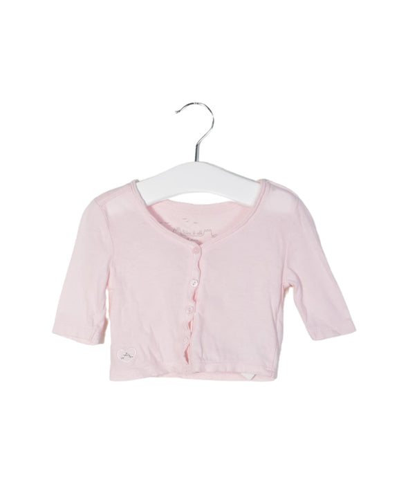 A Pink Long Sleeve Tops from Chateau de Sable in size 0-3M for girl. (Front View)
