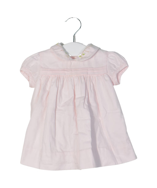 A Pink Short Sleeve Dresses from Ralph Lauren in size 0-3M for girl. (Front View)