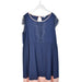 A Navy Short Sleeve Dresses from Momo Maternity in size L for maternity. (Front View)