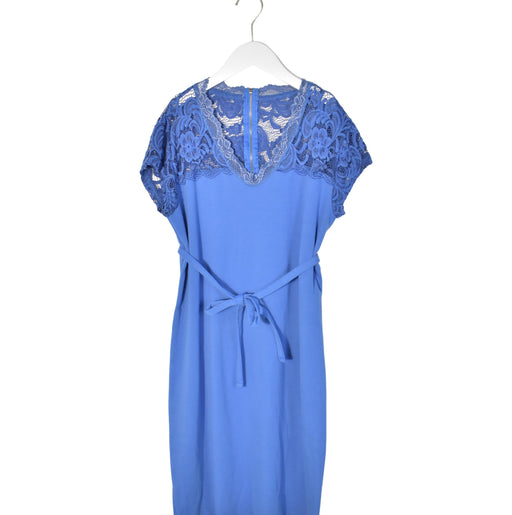 A Blue Short Sleeve Dresses from Mamalicious in size L for maternity. (Front View)