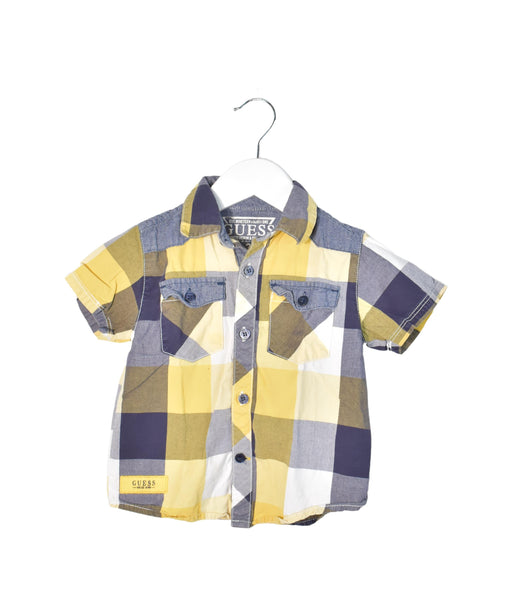 A Yellow Short Sleeve Tops from Guess in size 18-24M for boy. (Front View)