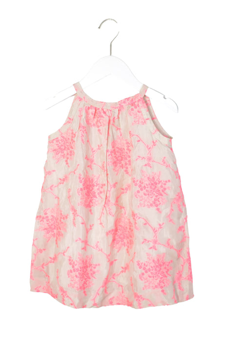 A Pink Sleeveless Dresses from Bonpoint in size 4T for girl. (Front View)