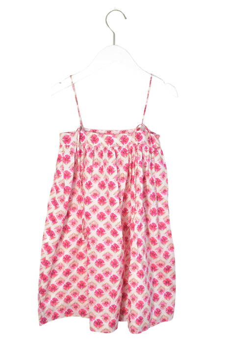 A Pink Sleeveless Dresses from Makie in size 4T for girl. (Back View)