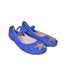 A Blue Flats from Pretty Ballerinas in size 6T for girl. (Back View)