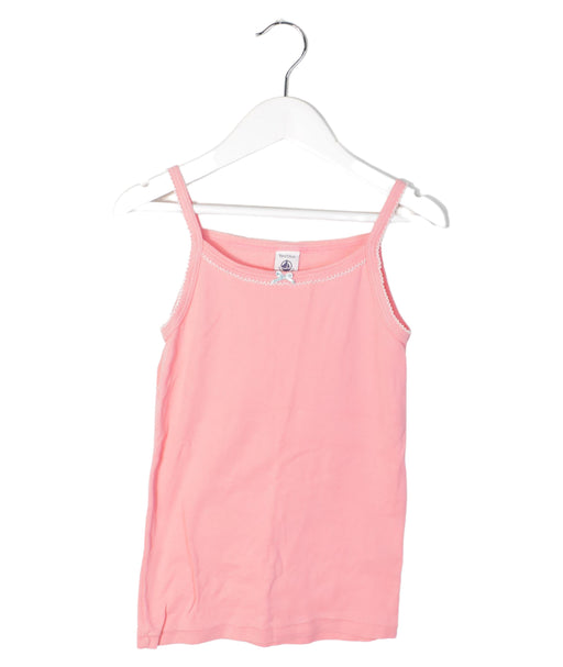 A Pink Sleeveless Tops from Petit Bateau in size 8Y for girl. (Front View)
