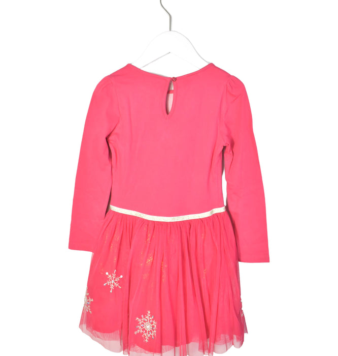 A Pink Long Sleeve Dresses from Monsoon in size 5T for girl. (Back View)