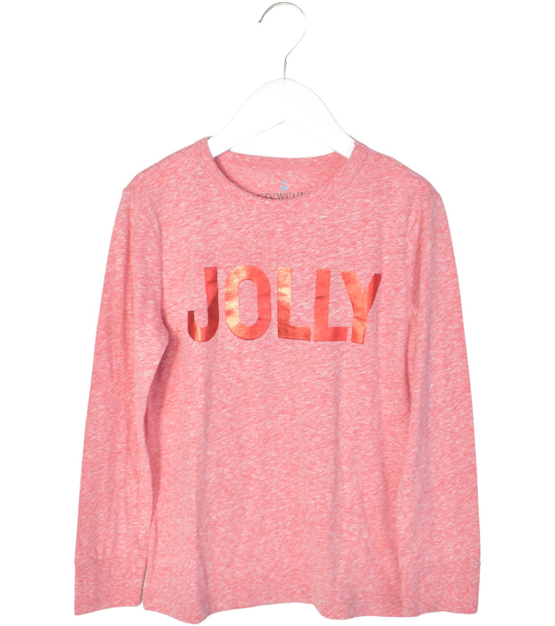A Pink Long Sleeve Tops from Crewcuts in size 6T for girl. (Front View)