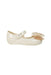A White Flats from Mini Melissa in size 4T for girl. (Front View)