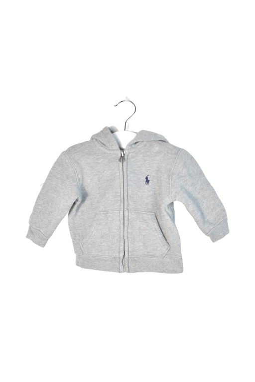 A Grey Lightweight Jackets from Ralph Lauren in size 3-6M for neutral. (Front View)
