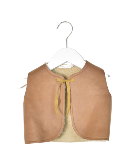 A Brown Vests from Les Enfantines in size 12-18M for neutral. (Front View)