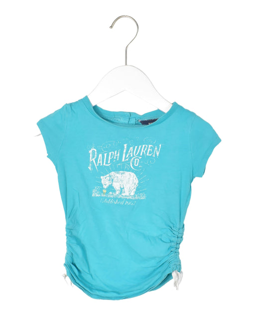 A Blue Short Sleeve T Shirts from Ralph Lauren in size 12-18M for girl. (Front View)