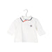 A White Long Sleeve Polos from Jacadi in size 3-6M for boy. (Front View)