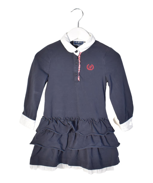 A Navy Long Sleeve Dresses from Nicholas & Bears in size 2T for girl. (Front View)