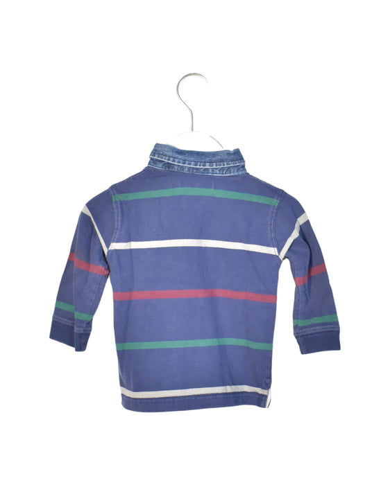 A Blue Long Sleeve Tops from Petit Patapon in size 6-12M for boy. (Back View)