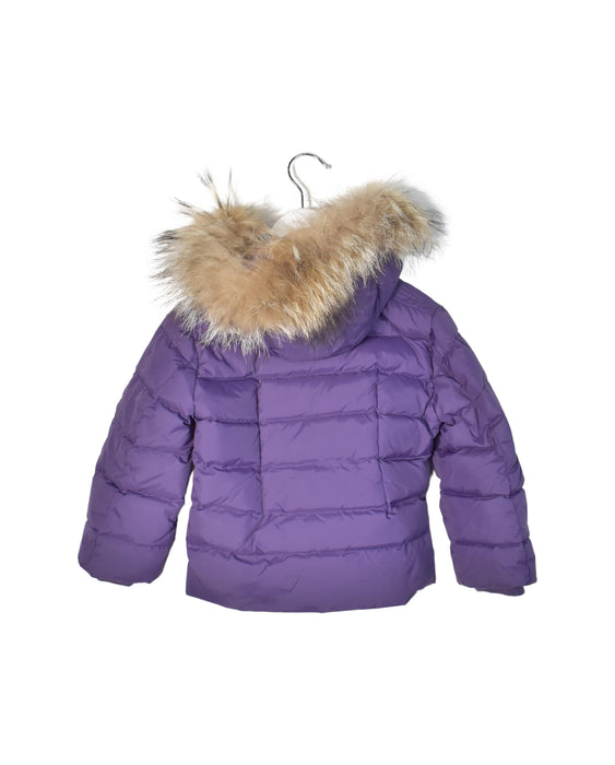 A Purple Puffer/Quilted Jackets from Eddie Pen in size 6-12M for neutral. (Back View)