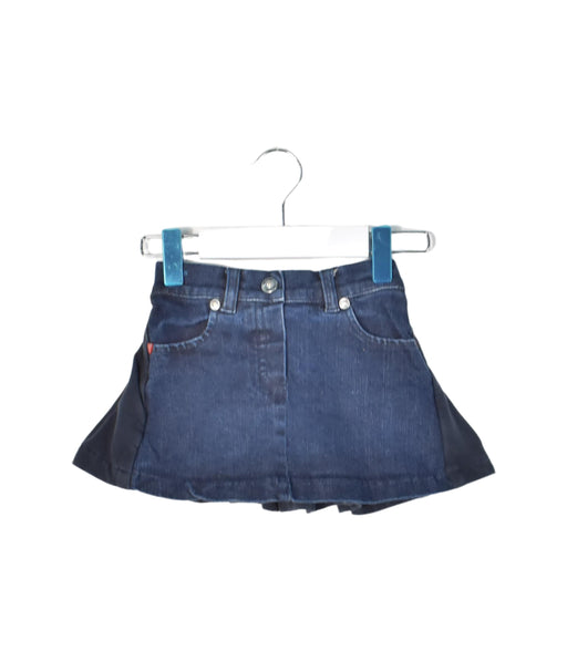 A Blue Short Skirts from Moschino in size 12-18M for girl. (Front View)