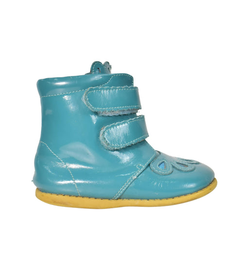 A Blue Boots & Booties from Livie & Luca in size 5T for girl. (Front View)