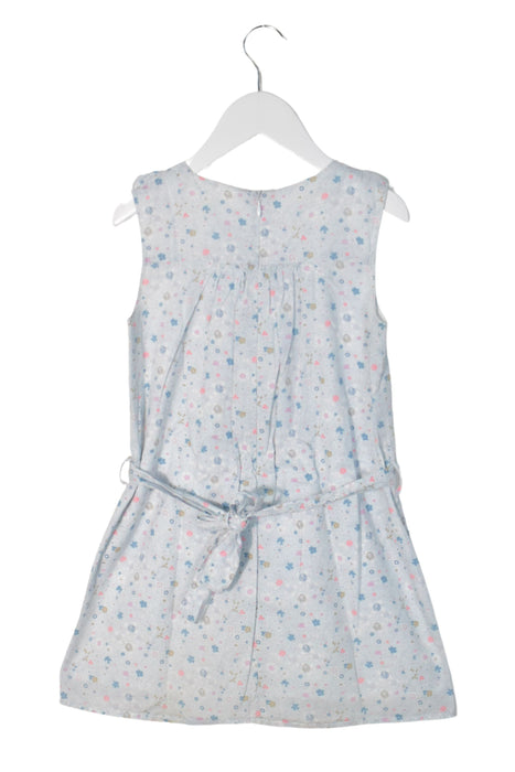 A Blue Sleeveless Dresses from Chloe in size 6T for girl. (Back View)