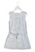 A Blue Sleeveless Dresses from Chloe in size 6T for girl. (Back View)