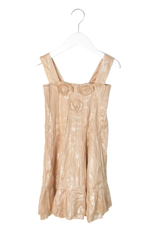 A Gold Sleeveless Dresses from DKNY in size 6T for girl. (Front View)