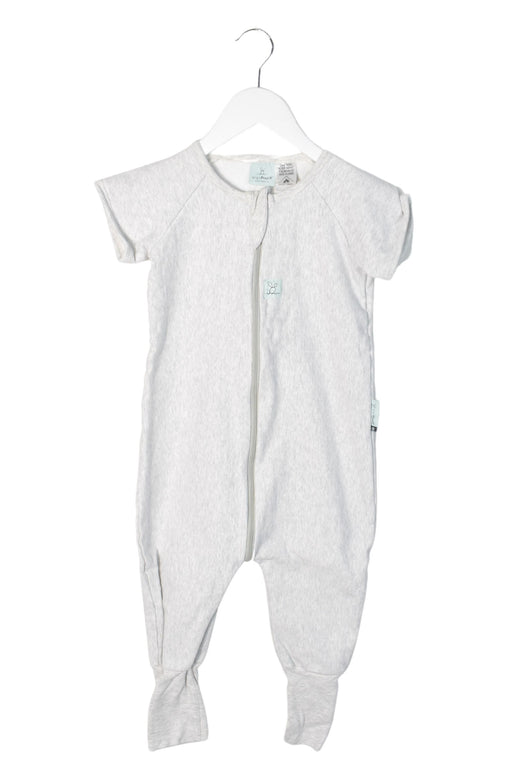 A Grey Short Sleeve Jumpsuits from ErgoPouch in size 2T for neutral. (Front View)