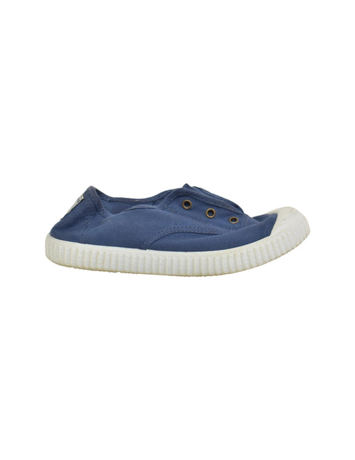 A Navy Slip Ons from Victoria in size 7Y for neutral. (Front View)