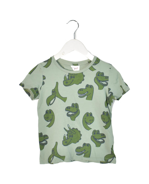A Green Short Sleeve T Shirts from Seed in size 5T for boy. (Front View)