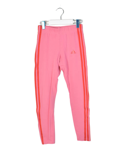 A Pink Leggings from Adidas in size 11Y for girl. (Front View)