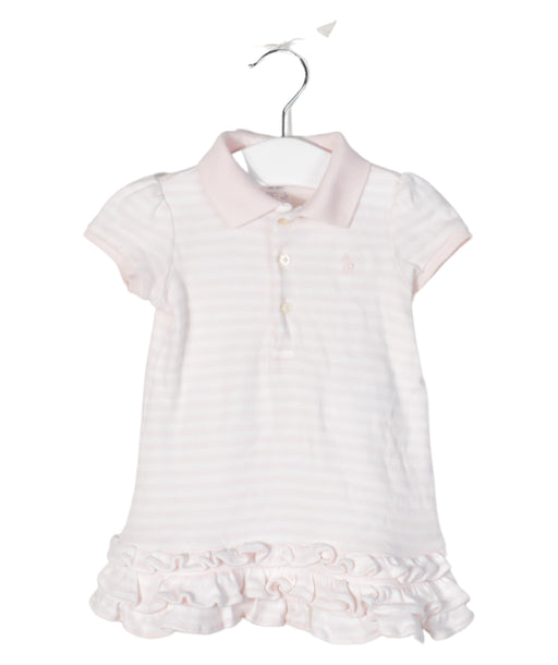 A Pink Short Sleeve Dresses from Ralph Lauren in size 3-6M for girl. (Front View)