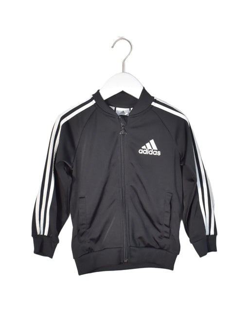 A Black Lightweight Jackets from Adidas in size 3T for neutral. (Front View)