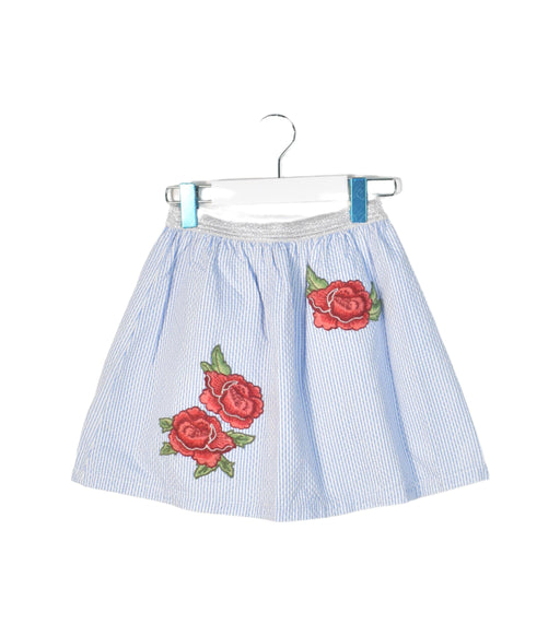 A Blue Mid Skirts from Gingersnaps in size 8Y for girl. (Front View)