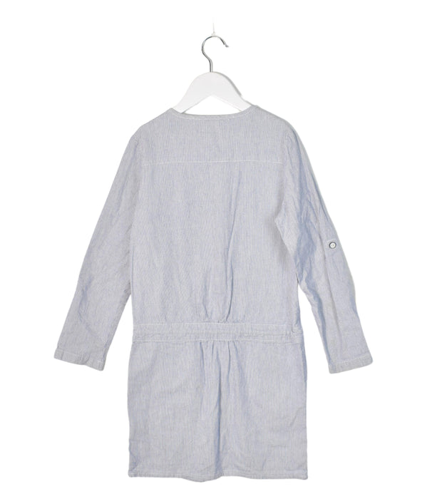 A Blue Long Sleeve Dresses from Cyrillus in size 10Y for girl. (Back View)