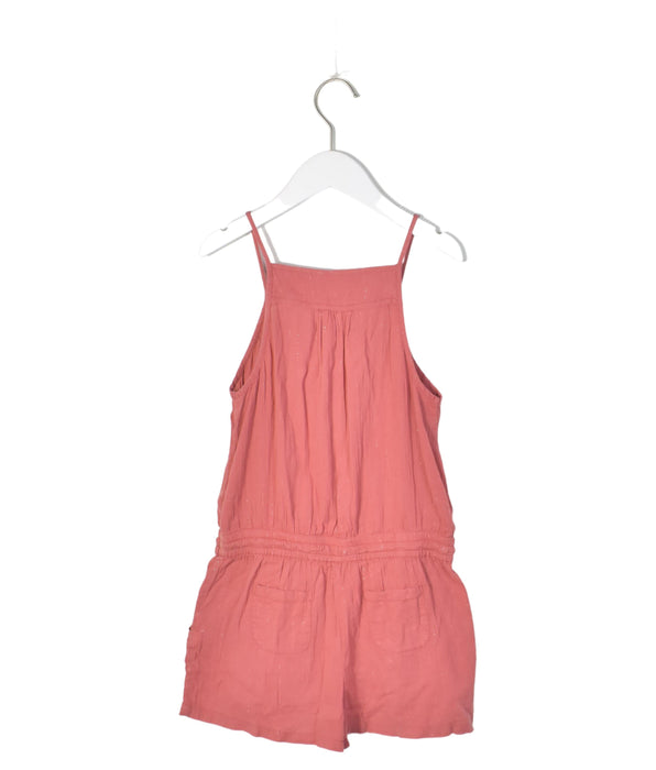 A Red Sleeveless Rompers from Monoprix in size 10Y for girl. (Back View)