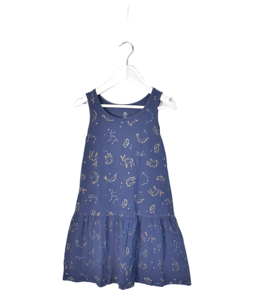 A Navy Sleeveless Dresses from Elly in size 6T for girl. (Front View)