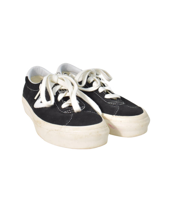 A Black Sneakers from Vans in size 10Y for boy. (Back View)
