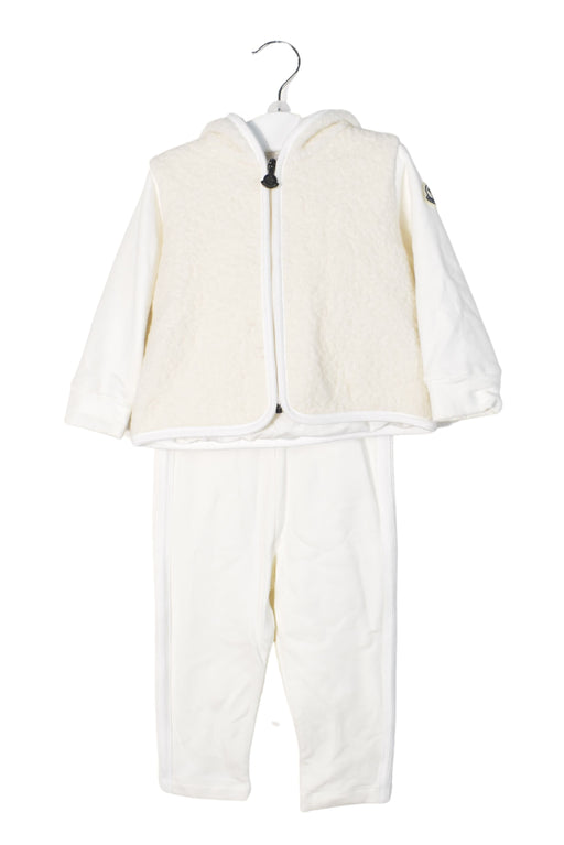 A White Pants Sets from Moncler in size 12-18M for neutral. (Front View)