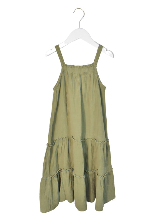 A Green Sleeveless Dresses from Seed in size 9Y for girl. (Front View)